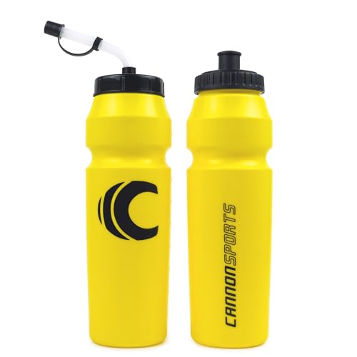 Cannon Sports 1 Liter Sports Water Bottle, 2 Lids, BPA-Free (Yellow) - color: Yellow