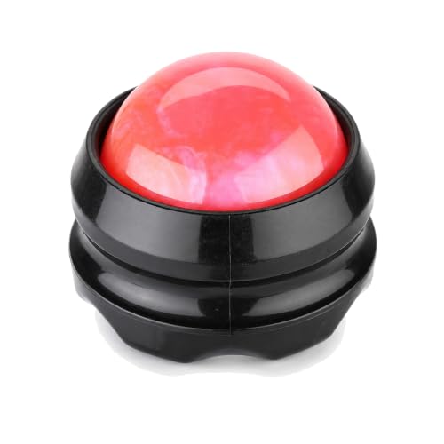 Manual Massage Roller Ball - Massager and Therapy Tool for Sore Muscles, Shoulders, Arms, Neck, Back, Feet, Body, Deep Tissue, Stiffness, Joint Pain, Stress Relief - color: Pink