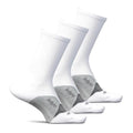 Feetures Elite Light Cushion Mini Crew Sock - color: White (3 Pair), size: X-Large