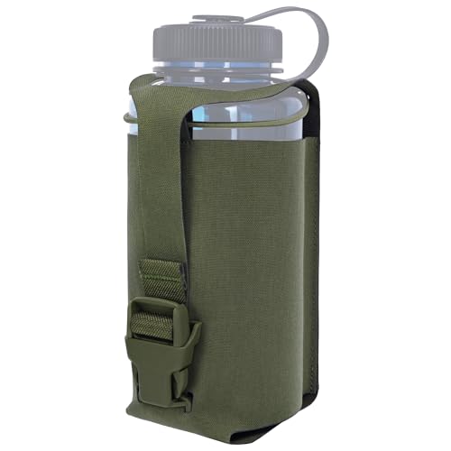 Water Bottle Pouch Molle,Water Bottle Holder with Quick Release Buckle for 32oz Water Bottle,Water Bottle Carrier for Backpack Belt Vest - color: RG