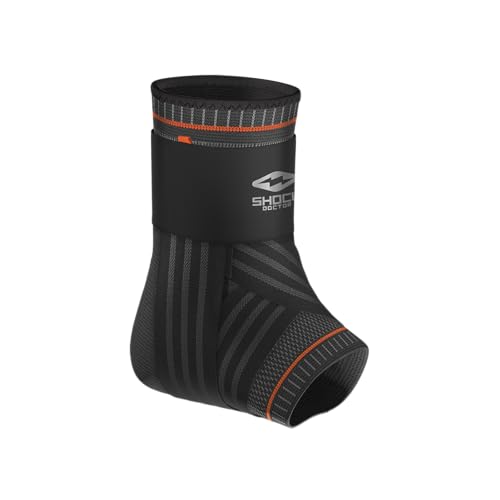 Shock Doctor Ultra Knit Ankle Brace W/Figure 6 Strap & Stays - size: Large