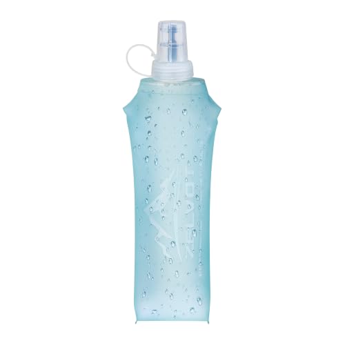 Zelvot Running Vest Collapsible Water Bottle, 500ml Soft Flask (Sky Blue) - color: Sky Blue, size: 16.9 Ounces
