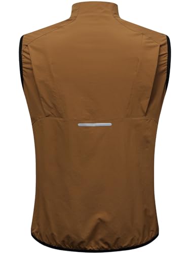 WOSAWE Reflective Cycling Vest with Chest Pocket Water-Repellent Lightweight Windproof Gilet for Running, Hiking, Biking - color: Yellow, size: Small