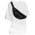 MAXTOP Large Crossbody Fanny Pack Belt Bag for Women Men with Silver Zipper - color: Black(Washed Nylon with Silver Metal Zipper), size: Large