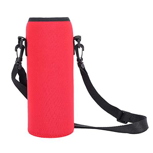 BORDSTRACT Insulated Water Bottle Cover, neoprene carrier with adjustable strap for outdoor walking running gym cycling