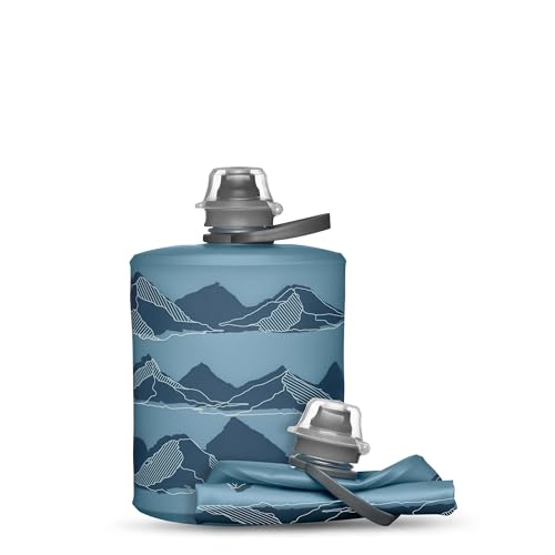 HydraPak Stow Collapsible Water Bottle (350ml, 500ml, 1L) - color: MTN Tahoe Blue, style: 17oz/500ml