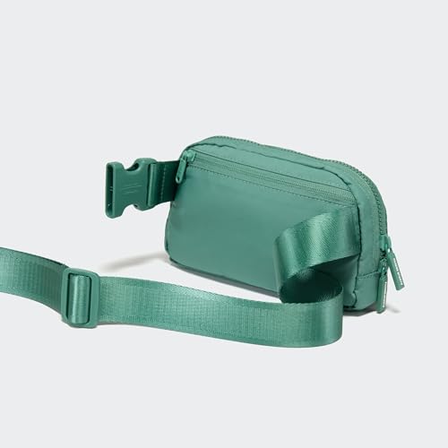 Pander Nylon Fanny Pack for Women, Two-Way Zipper Crossbody Bag - color: Eucalyptus Green