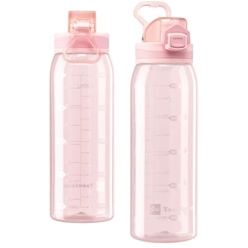 30oz Tritan Water Bottle with Time Marker, 1-Pack, Clear Pink - color: Clear Pink