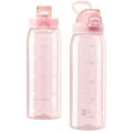 30oz Tritan Water Bottle with Time Marker, 1-Pack, Clear Pink - color: Clear Pink
