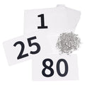 TRIWONDER Race Bibs Running Numbers with Safety Pins, Tyvek 4"x7" Large Numbers 1-500 for Marathon Runners Events Sports Games - color: Black&White [4"x7"] 1-80