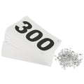 PATIKIL Tearproof Running Bib Numbers, Waterproof Race Competitor Numbers with Safety Pin - size: 7x4 Inch, style: 1-300