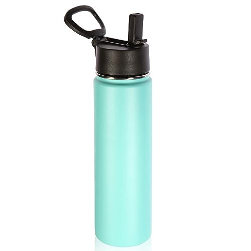 Volhoply 24oz Insulated Water Bottle with Straw Lid, Mint, 1-Pack - color: Mint