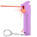 3-in-1 Personal Alarm with Pepper Spray, 130dB Siren, Red Strobe Lights, Replaceable Canister, Rechargeable, Self Defense Keychain for Women - color: Purple