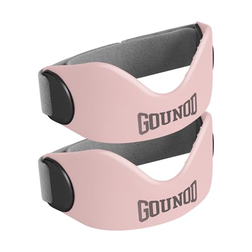 GOUNOD Silicone Patellar Tendon Support Strap 2 Pack,Knee Strap for Knee Pain Relief,Patella Band for Basketball, Jumpers Knee, Tendonitis, Running, Hiking, Soccer, Osgood Schlatter（Pink） - color: Pink
