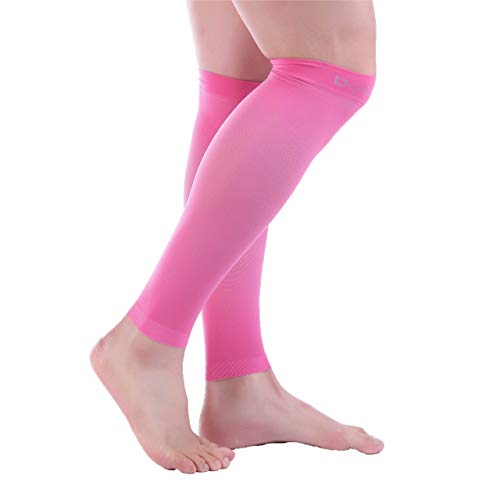 Doc Miller Calf Compression Sleeves 30-40 mmHg for Men & Women, 1 Pair - color: Pink, size: Small