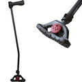 Dynamo Swing Cane with Articulating Foot – Walking Cane, Lightweight, Heavy Duty, All-Terrain, Adjustable, Super Soft Ergonomic Grip, for Seniors & Adults, Multi-Color (Ella Black) - color: Ella Black