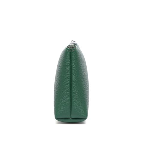 Small Makeup Bag for Purse, Leather Cosmetic (Forest Green) - color: PU/Forest Green