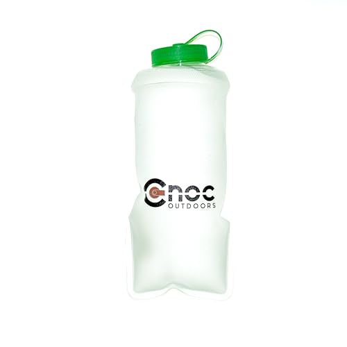 Cnoc Outdoors HydriamX Durable Collapsible 500ml Flask, 42mm Thread Wide Mouth, Hot Liquid Compatible - color: Green, size: 16.9 Ounces
