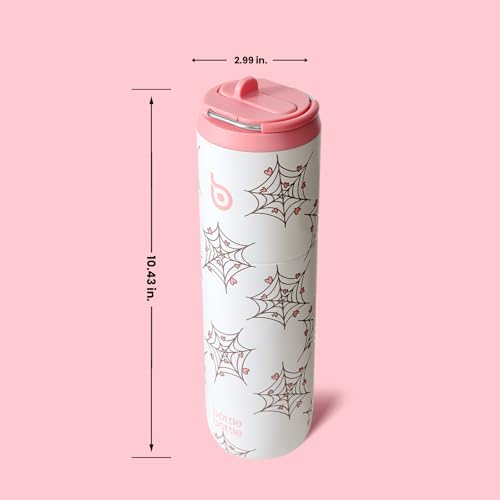 BOTTLE BOTTLE Insulated Water Bottle 24oz with Straw Lid and Handle Sports - color: Cupid Web