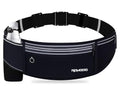 Slim Running Belt with Water Bottle Holder for Women Men, Black - color: 06-Jet Black