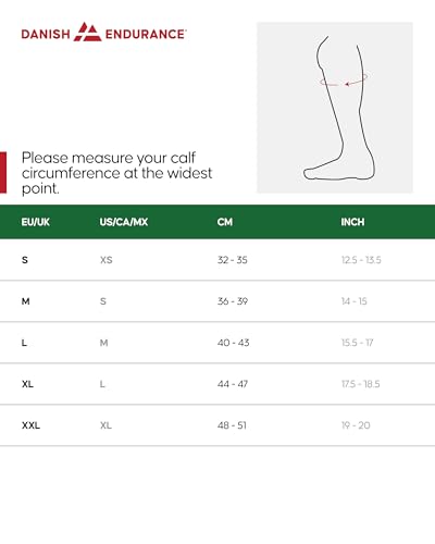 DANISH ENDURANCE Calf Compression Sleeve, 21-26 mmHG, 1 & 3-Pack - color: Multicolor (1xblack, 1xblack/Grey, 1xblue/Yellow), size: Medium