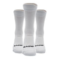Move Compression Socks 25-35mmHg for Basketball & Running, Crew Socks - color: White 3-Pack, size: Large