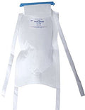 Medline Refillable Ice Bags with Clamp Closure, 3-Layer Plastic, 6.5 Inches x 14 Inches, Attached Ties, White, Case of 50 - size: 6.5" x 14"