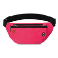 Fanny Packs for Men and Women Water-Repellent Sports Waist Pack Bag - color: 1pack-Ball Pattern Rose Red