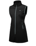 Little Donkey Andy Women's Lightweight Softshell Vest - color: Black-long, size: X-Large