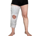 Three-Panel Knee Immobilizer & Knee Stabilizer - Leg Support Splint for Knee Pre-and Postoperative Injuries & Instabilities - Straight Leg Brace with Shoulder Strap to Prevent Sliding (16") - size: 16”
