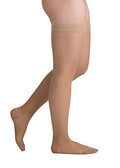 EvoNation Women Sheer Thigh High 20-30 mmHg Graduated Compression Stockings - color: Beige, size: Large