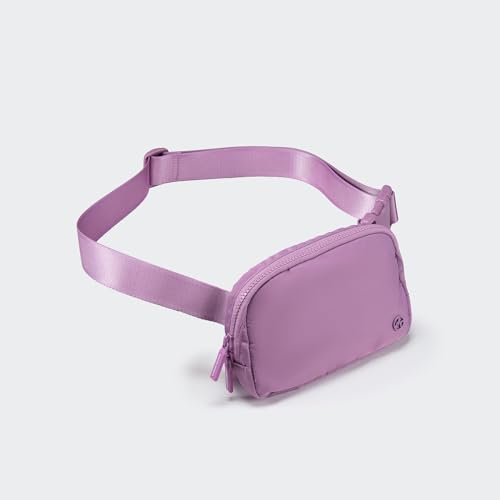Pander Nylon Fanny Pack for Women, Two-Way Zipper Crossbody Bag - color: Light Purple