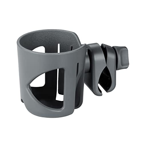 Accmor Stroller Cup Holder, Universal Cup Holder for Walker Wheelchair Bike Scooter, 360° Rotatable Stroller Cup Holder Attachment Walker Wheelchair Accessory - color: All Grey