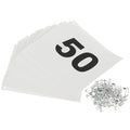 PATIKIL Tearproof Running Bib Numbers, Waterproof Race Competitor Numbers with Safety Pin - size: 7x6 Inch, style: 1-50