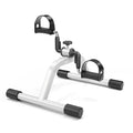 RYGEO Pedal Exerciser Mini Exercise Bike for Leg and Arm Recovery Exercise Lightweight and Portable Floor Bike - color: White