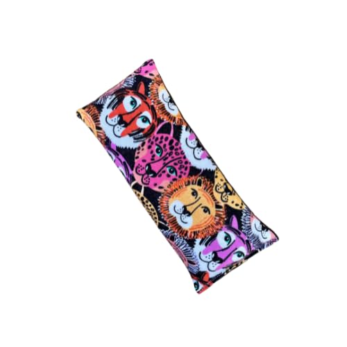 Microwave Heating Pad or Ice Pack for Kids, Microwavable Heat Pack or Cold Compress, 9" x 4" (Black Animals, Lavender) - color: Black Animals
