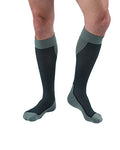 JOBST - 7528912 Sport Knee High 15-20 mmHg Compression Socks, Black/Grey, Large - color: Black/Grey, size: Large