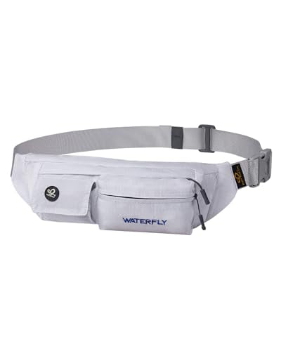 WATERFLY Small Fanny Pack for Women Men, Crossbody Travel Waist Bag White - color: White