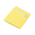 Wrist Wallet Wristband with Zipper,Cotton Wrist Band SweatBands - color: Yellow