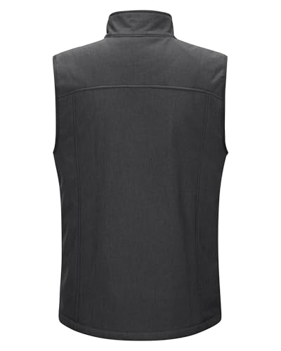 Outdoor Ventures Men's Golf Vest Outerwear Quilted Casual Lightweight - color: Dark Grey Heather, size: 3X-Large