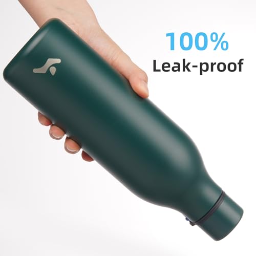 Konokyo 25 oz Insulated Stainless Steel Metal Water Bottle with Strap - color: Army Green, size: 25 Ounces