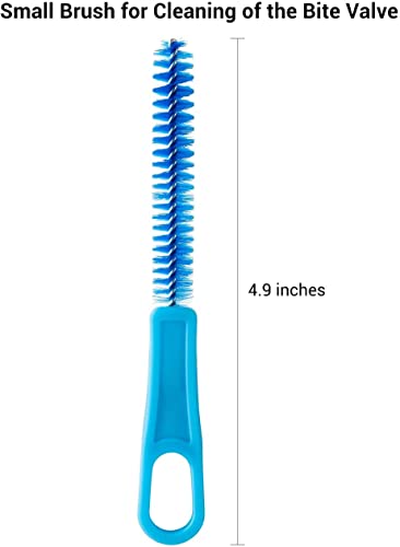 1 Pack 4 in 1 Water Bladder Cleaning Brush Kit, Hydration Bladder Bag Pouch Clean Wash Kit, Flexible Long Brush for Carrying Hose Small Bite Valve Big Drying Collapsible