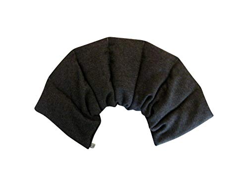 Microwavable LOVEwrap Neck & Shoulder wrap -Heated microwavable Warming Soothing Muscle Pain Relief Fatigue Relaxation - Unscented 6 x 24 - flaxsSeed - Natural Soft Cotton Flannel - Brown Tweed - color: Brown Tweed