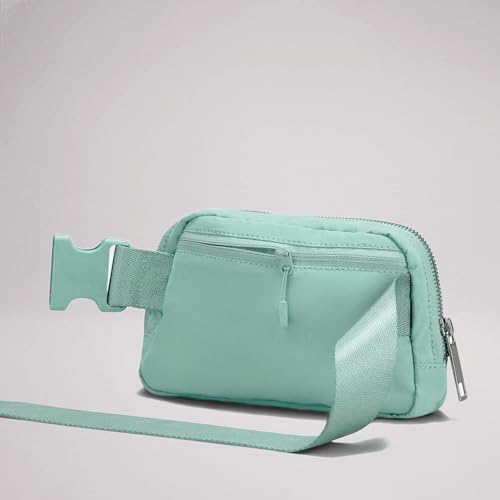 YOSHUYUKI Fanny Pack Crossbody Bag Trendy Waterproof Small Cross Body Purse for Women Men Fashion Waist Packs Mini Belt Pouch Chest Bum Hip Bag Lulu Dupes for Travel Vacation Running Matcha Cream - color: Matcha Cream