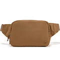 Pander Belt Bag Large 2L, Nylon Fanny Pack Purse for Women and Men with Adjustable Strap - color: Caramel Brown
