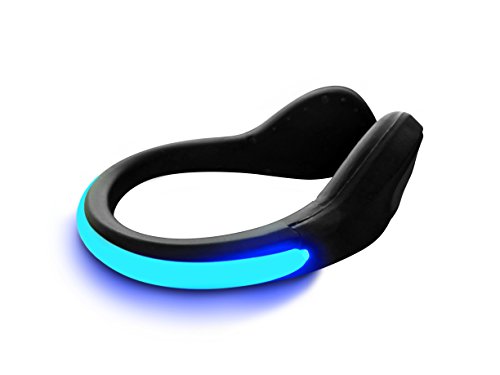 Schatzii | Firefly Running & Biking Safety Lights | Comfortable & Lightweight | Be Seen and Stay Safe at Night | Easily Clips to Any Shoe | Replaceable Battery | Red