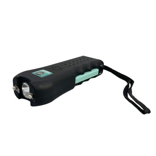 Streetwise Ladies’ Choice Stun Gun for Women - Rechargeable Device with Alarm, LED Flashlight, Safety Disable Pin & Built-in Charger - Personal Safety Tool with Holster & Lanyard - style: Teal Accents