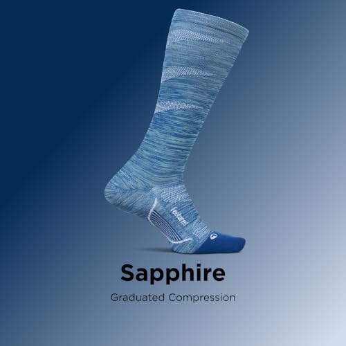 Feetures Compression Knee High Socks - Graduated Compression Socks for Women & Men - (1 Pair) - color: Sapphire (1 Pair), size: Small