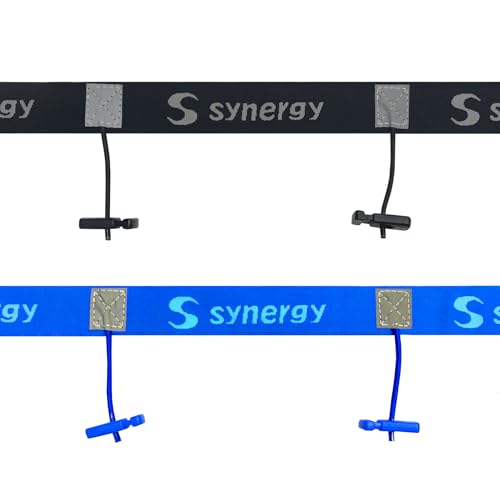 Synergy Running/Triathlon Race Day Number Belt - color: Black/Blue 2-Pack