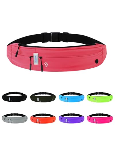 WATERFLY Running Belt Fanny Pack:Phone Holder Belt for Men Women - color: Watermelon Red